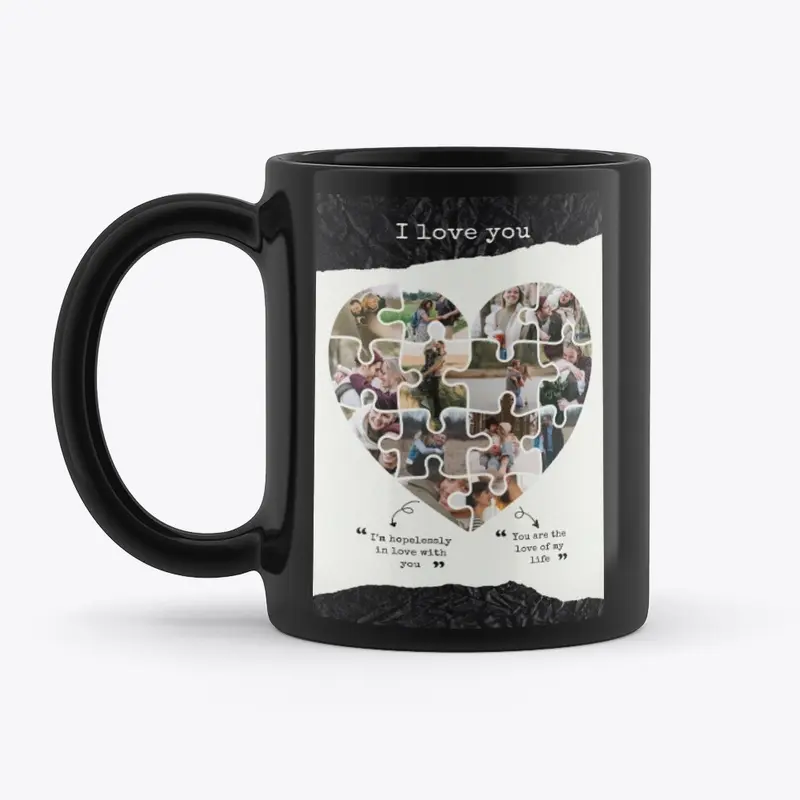 I LOVE YOU BLACK MUG