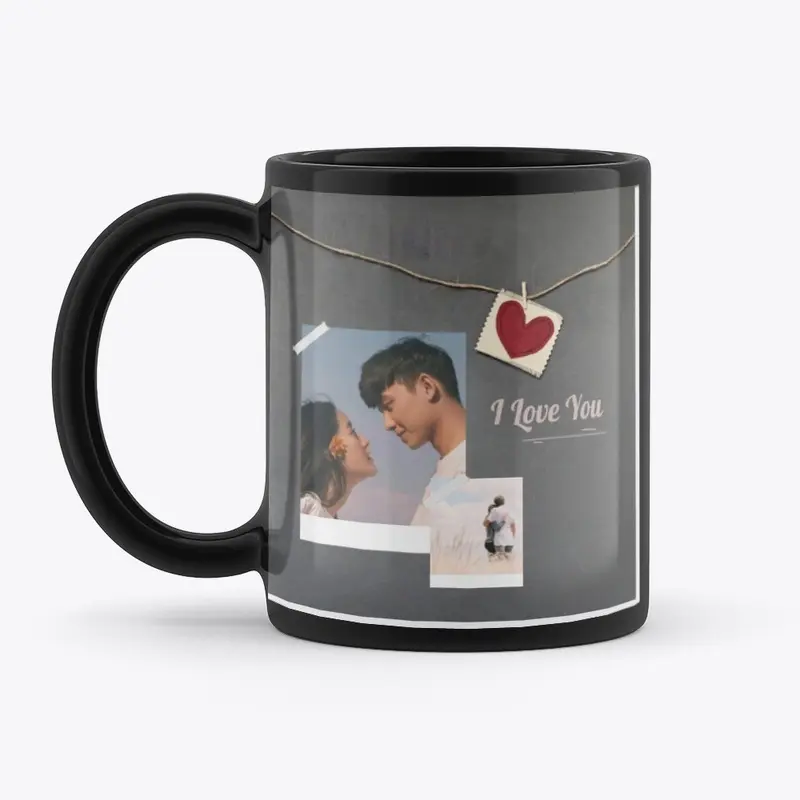 I LOVE YOU BLACK MUG/CUP